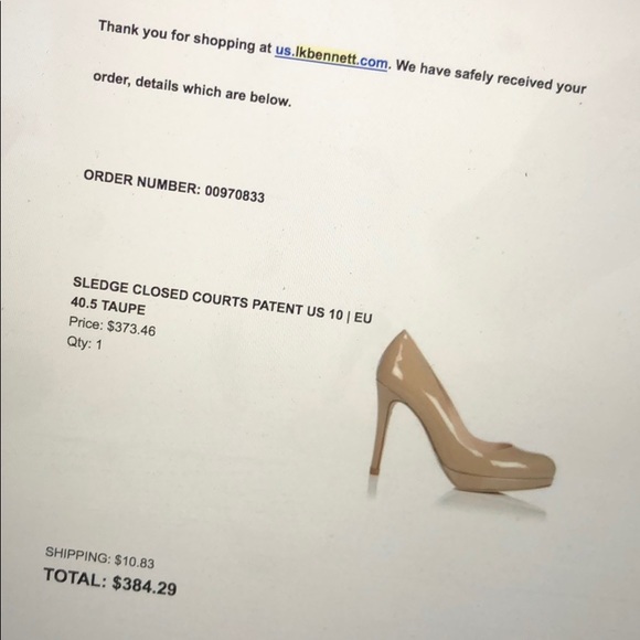 L.K. Bennett Sledge Closed Courts Patent US 10 - Picture 7 of 8